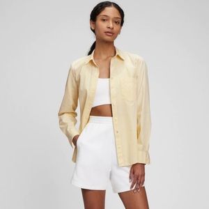 J. Jill Pale Yellow Button Down